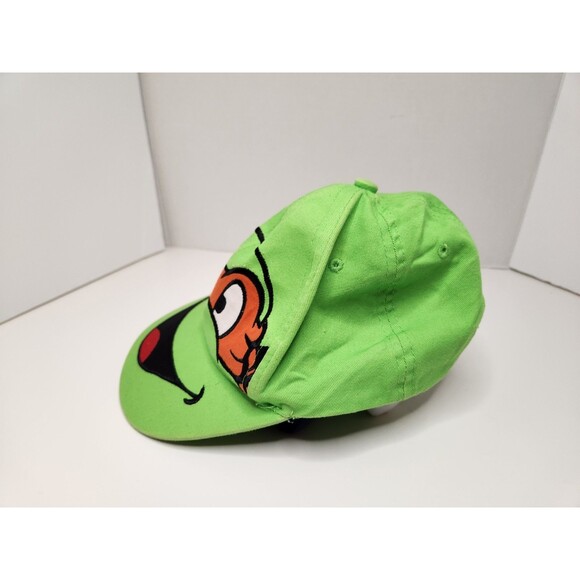 Nickelodeon TMNT Hat Cap Strap Back Michelangelo Face Green Kid's Youth - Picture 2 of 5